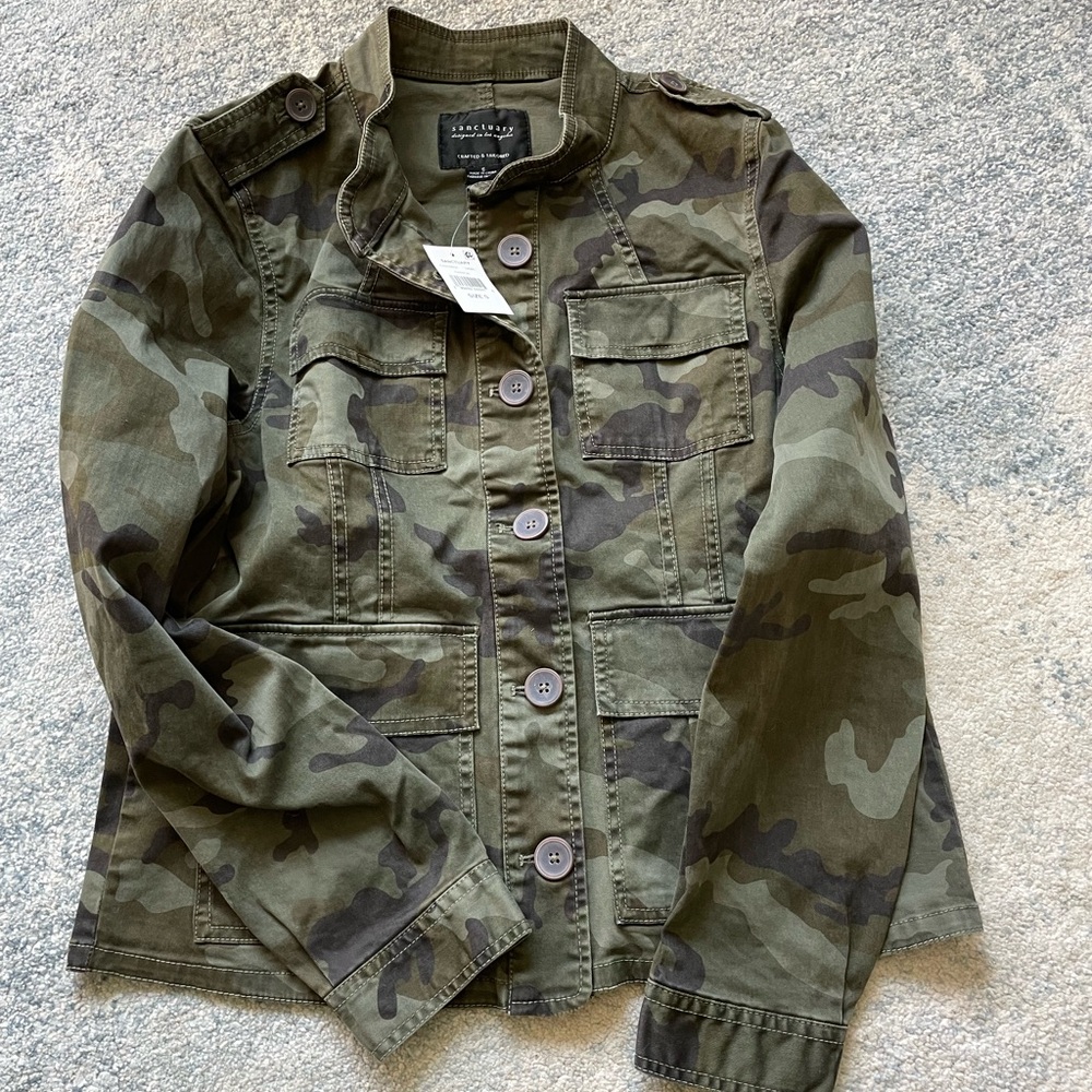 Sanctuary utility camo jacket